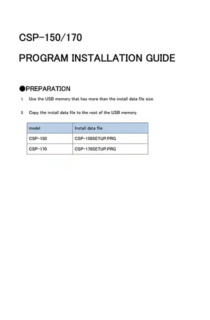 yamaha雅马哈CSP-170_CSP-150 Installation Guide